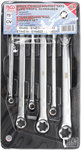 Double Ring Spanner Set with E-Type Ring Heads offset E6 - E24 6 pcs