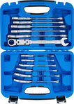 Double-Joint Ratchet Combination Wrench Set adjustable 8 - 19 mm 12 pcs
