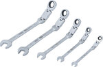 Double-Joint Ratchet Combination Wrench Set adjustable 8 - 19 mm 5 pcs