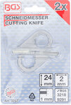 Cutting Knife, half round for BGS 3218 2 x 24 mm 2 pcs