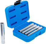 Socket Set, Hexagon, extra deep 10 mm (3/8) Drive SW 8 - 14 mm 5 pcs.