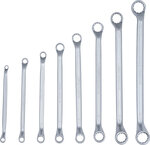 Double Ring Spanner Set deep offset ends 6 x 7 - 20 x 22 mm 8 pcs