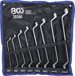 Double Ring Spanner Set deep offset ends 6 x 7 - 20 x 22 mm 8 pcs