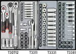 Black 8-drawer tool trolley with 376 tools