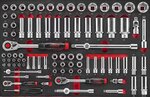 Black 8-Drawer Tool Carrier with 308-Piece Tool (EVA)