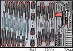 Black 8-drawer tool trolley with 258-piece tools