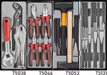 Black 8-drawer tool trolley with 258-piece tools