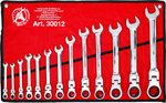 Ratchet Combination Wrench Set flexible Heads 8 - 32 mm 13 pcs