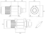 Electric pulling winch 400V 0.3 tonne pulling range 28 meters single speed