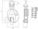 Universal plate clamp 1 tonne