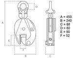 Universal plate clamp 5 tons