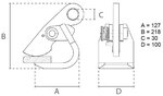 Horizontal plate clamp 0.75 tons