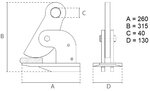 Horizontal plate clamp 2.5 tons