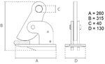 Horizontal plate clamp 2.5 tons