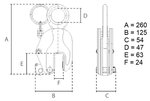 Vertical plate clamp 1 tonne