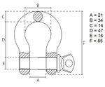 Harp shackle with breast bolt 2 tons x30 pcs