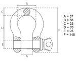 Harp shackle with breast bolt 6.5 tons x12 pieces