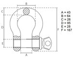 Harp shackle with breast bolt 8.5 tons x6 pcs