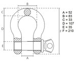 Harp shackle with breast bolt 12 ton x4 pcs