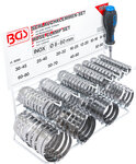 Hose Clamp Set Stainless on Display Board 111 pcs