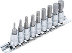 9-piece Bit Socket Set, Hexagon in SAE sizes