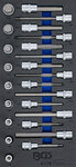 Tool Tray 1/3: Bit Socket Set  12.5 mm (1/2 inch)  internal hexagon  24 pcs.