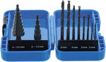 Step Drill and Twist Drill Set diameter 4 - 12 / 4 - 20 mm 2 - 5 mm 10 pcs.