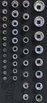 Sockets 12-point 6.3 mm (1/4), 10 mm (3/8), 12.5 mm (1/2) 40 pcs