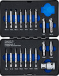 Screw Extractor Set for Internal Hexagon 1.5 - 10 mm / T-Star (for Torx) T10 - T55 19 pcs