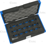 Impact Socket Set, 17 pcs 1/2, hex 8-24 mm