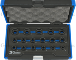 Impact Socket Set, 17 pcs 1/2, hex 8-24 mm