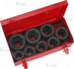 Impact Socket Set 8-pcs 1 hex 27-50 mm