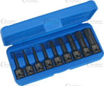 Impact Socket Bit Set 9-pcs 1/2 hex 4-19 mm