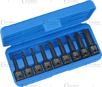 Impact Socket Bit Set 9-pcs 1/2 spline M4-16