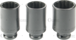 Drive Shaft Socket Set 3-pcs 1/2 CRMO bi-hex 30-36 mm