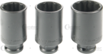 Drive Shaft Socket Set 3-pcs 1/2 CRMO bi-hex 30-36 mm