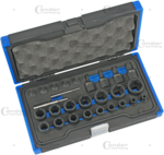 Specialist Sockets twist profile 15-pcs 1/4+1/2+3/8 6-27 mm