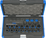 Specialist Sockets twist profile 15-pcs 1/4+1/2+3/8 6-27 mm