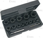 Specialist Sockets twist profile 15-pcs 1/4+1/2 6-27 mm