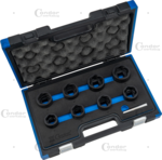 Specialist Sockets twist profile 9-pcs 3/4 27-41 mm