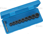 Specialist Sockets twist profile 10-pcs 3/8 10-19 mm