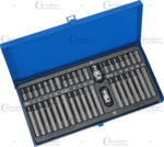 Socket Bit Set 40-pcs 3/8 + 1/2, hex, spline, tx-star