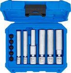Swivel Glow & Spark Plug Socket Set (1/4) / (3/8) 8 - 9 - 10 - 12 - 14 - 16 mm 11 pcs
