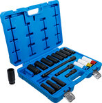 Impact Socket and Protective Impact Socket Set Hexagon (1/2) Drive 10 - 24 mm 18 pcs