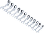 Ratchet Combination Wrench Set short adjustable 8 - 19 mm 12 pcs