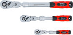 Reversible Ratchet Set extendable bendable 6.3 mm (1/4) - 10 mm (3/8) - 12.5 mm (1/2) 3 pcs