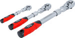 Reversible Ratchet Set extendable bendable 6.3 mm (1/4) - 10 mm (3/8) - 12.5 mm (1/2) 3 pcs