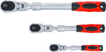 Reversible Ratchet Set extendable bendable 6.3 mm (1/4) - 10 mm (3/8) - 12.5 mm (1/2) 3 pcs