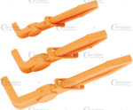 Flexible Line Clamps 3pcs plastic 90° offset