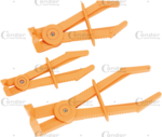 Flexible Line Clamps 3pcs plastic 90° offset